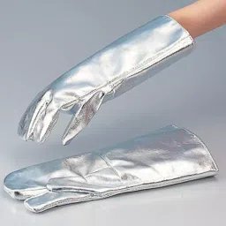 AS ONE Heat-Resistant Gloves 40 cm Length Aluminum & Carbon Kevlar, 3 Finger Type (Pack of 1 Pair)-image-84