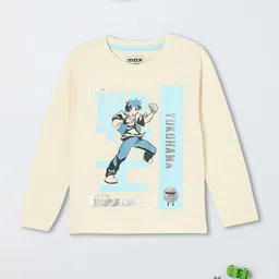 max Boys Graphic Printed Round Neck Cotton T-shirt-image-62