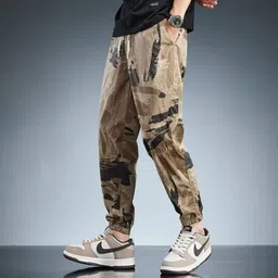 HERE&NOW Men Slim Fit Joggers Trousers-image-111
