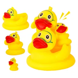 Fiddlerz Duck Family Chu Chu Sound Baby Bathing Toys Pack of 3 - Yellow-picture-18
