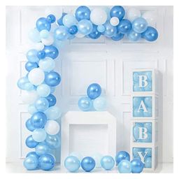 Bubble Trouble Baby Balloon Box for Baby Shower Decoration Blue - Pack of 156-image-98