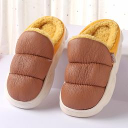 Cute Walk by Babyhug Slip On Solid Winter Booties - Brown-image-45