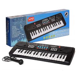 ADKD 37 Keys Piano Keyboard for Beginners Musical Toy with Microphone - Black-6