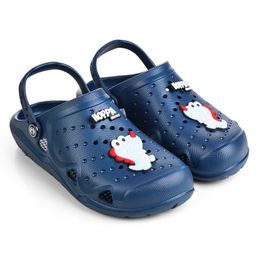 HOPPA SWEDEN Perforated Slingback Clogs With Dinosaur Charms - Navy Blue-image-85
