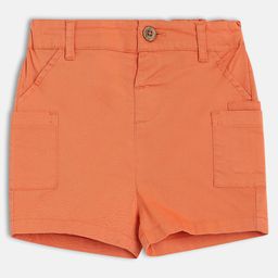 MINI KLUB Cotton Woven Solid Shorts - Orange-picture-17