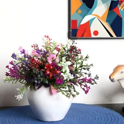 FOLIYAJ White 1 Pieces Artificial Plant With Pot-57