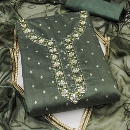 DIVASTRI Embellished Unstitched Dress Material-picture-42