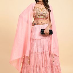 VANAKARA Embroidered Ready to Wear Lehenga & Blouse With Dupatta-image-54