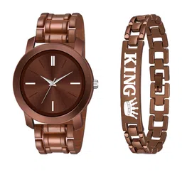 Gopal Shopcart Unisex Analogue Watch With Bracelet PendoBRO-LR05-D-801BRO-K-Bracelet_SH-51