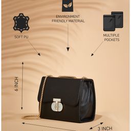 Fargo Women Black Sling Bag 5L Capacity image 4