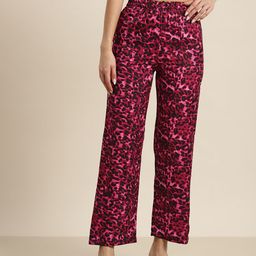 Qurvii Animal Printed Comfort High-Rise Easy Wash Trousers-image-19