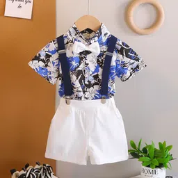 YK Boys Printed Shirt & Short Clothing Set-80