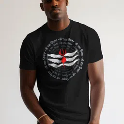OUTLAWS Graphic Printed Short Sleeve Round Neck Pure Cotton T-shirts-image-84