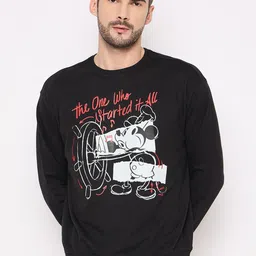 Wear Your Mind Men Typography Printed Pullover Sweatshirt-image-1
