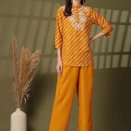 plusS Embroidered Pure Cotton Top With Trouser Co-Ords-picture-1