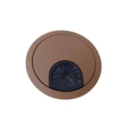 Implemental Cable Wire Organizer Manager Hard Plastic Brown for Computer Desk Table (Pack of 8)-43