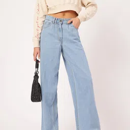 DressBerry Women Statement Stitch Baggy jeans-image-44