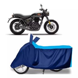 Auto Pearl Two Wheeler Cover for Royal Enfield Hunter 350 - Cyan, Blue-image-54