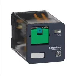 Schneider Electric 12 V DC Coil 10 A Switching Current DPDT Plug In Power Relay, RUMC22BD-6