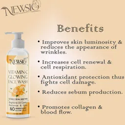 Newsio Set Of 3 Vitamin C Glowing Face Wash-100 ml Each image 2