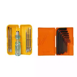 Hillgrove HGCM58M1 46 Pcs 6.35 mm (1/4 inch) CRV Ratchet Socket Spanner Set with Allen key & Screwdriver Set image 3