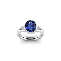 todani jems 5.25 Ratti Neelam Blue Sapphire Adjustable Silver Ring With Lab Certificate-picture-11
