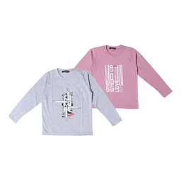 NeuVin Kids Pack Of 2 Typography Printed T-shirts-picture-15