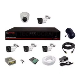 CP Plus 2.4MP 5 Pcs Bullet & Dome White & Black Camera with 8 Channel DVR & HDD Kit, CP_013-72