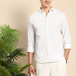 Mast & Harbour Men Textured Casual Shirt-image-78