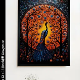 SOWPEACE Black & Blue 1 Piece Canvas Birds and Animals Wall Photographs-image-69