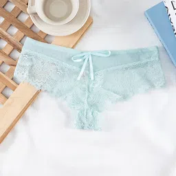 LULU & SKY Low-Rise Bow Thongs Briefs Q8052-LIGHT GREEN-picture-22