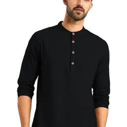 BHUVIKOO Men Black Kurtas-picture-21