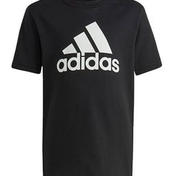 Adidas Kids Cotton Knit Half Sleeves BL CO T-Shirt Logo Printed - Black-image-94