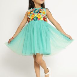 Somersault Girl Floral Print Cotton Sleeveless Empire Dress-image-5