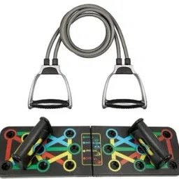 15 in 1 Push Up Board + Double Toning Tube Resistance Band Combo Fitness Accessory Kit Kit-picture-0