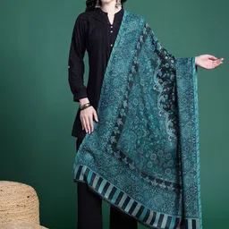 Sangria Women Floral Woven Design Shawl-picture-19