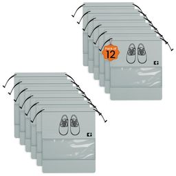 Kuber Industries Grey 12 Pieces Regular Travel Shoes Organisers-13