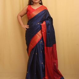 A S CREATION Woven Design Zari Pure Silk Kanjeevaram Saree-image-90