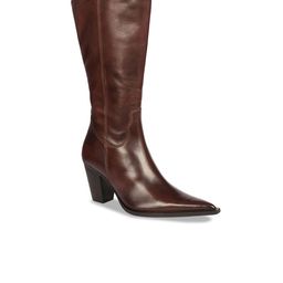 Saint G Women Casual Block-Heeled Leather Slouchy Boots-image-77