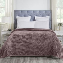 MYTRIDENT Peach-Coloured Double Bed Blanket-image-10