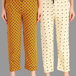 fit n fame Pack Of 2 Printed Soft Cotton Pyjama/Lounge Pants-picture-11