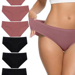 EMBATA Pack of 6 Women Low-Rise Cotton Bikini Briefs-image-45