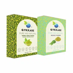 QYKKARE Set Of 2 Indigo & Herbal Henna Powder Hair Mask- 100 g Each-1