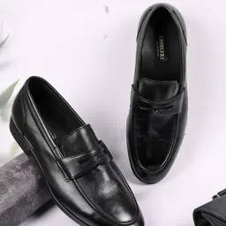 Cobblerz Men Leather Formal Loafers Shoes-image-46