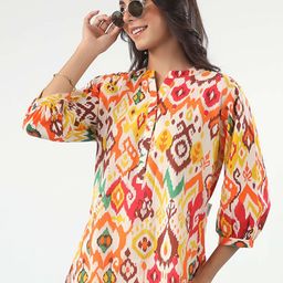 CRAFIQA Printed Pure Cotton Top With Trousers Co-Ords image 4