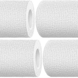 Self Adhesive Cohesive Crepe Bandage (10 cm X 4.5 mtr- Pack of 4) White Crepe Bandage-image-35