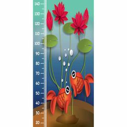 WENS Removable Height Measurement Wall Sticker Under Sea Print - Multicolor-image-90