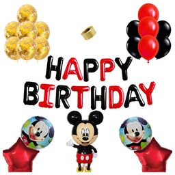 Shopperskar Mickey Mouse Theme Birthday Balloon Decor Kit Multicolour - Pack of 49-6