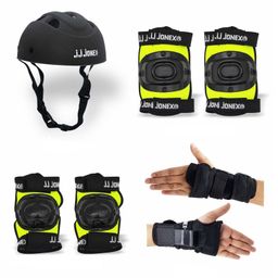 JJ Jonex Skating Protection Set Of 4 Small Size - Black/Green-13