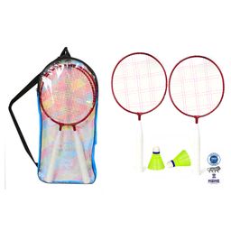 Legends of Sports Badminton Set of Rackets with Cover and Nylon Shuttlecock Multicolor - Pack of 4-8